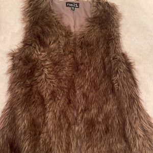 Womens brown fur vest